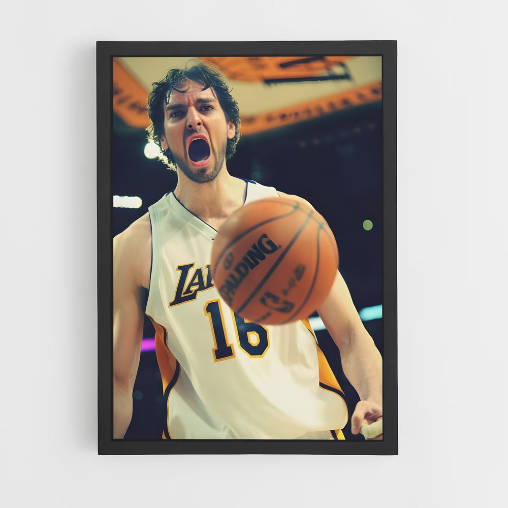 Poster Pau gasol – affiche Basketball (vue 2)